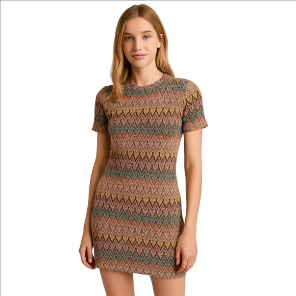 Vintage NEW, Simon's Twik 70's fitted midi dress small - Picture 15 of 15